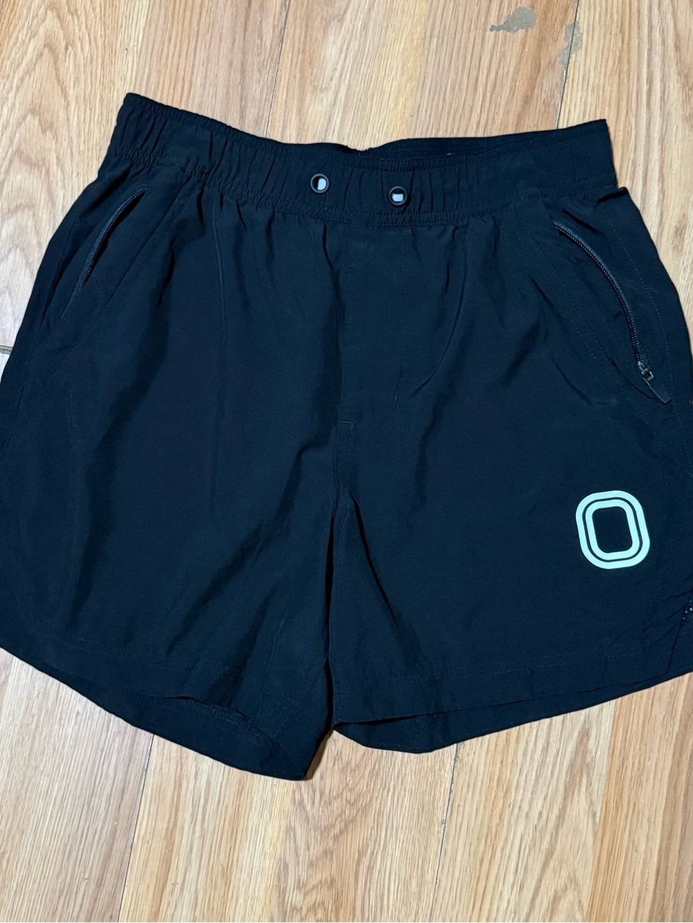Overtime Men's Black Athletic Shorts with Reflective Logo
